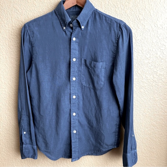 Abercrombie & Fitch Linen Long Sleeve Button Down Shirt - Picture 1 of 6